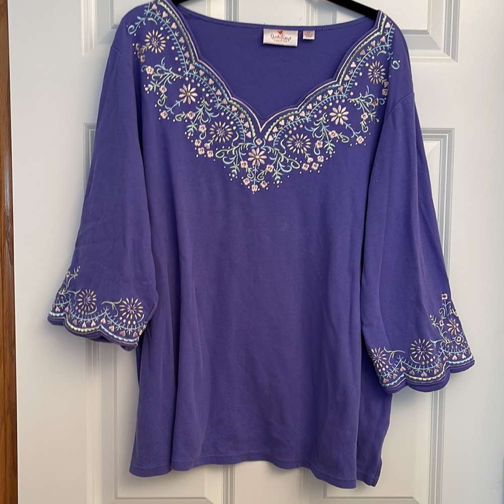 3/4 Sleeve Cotton Top